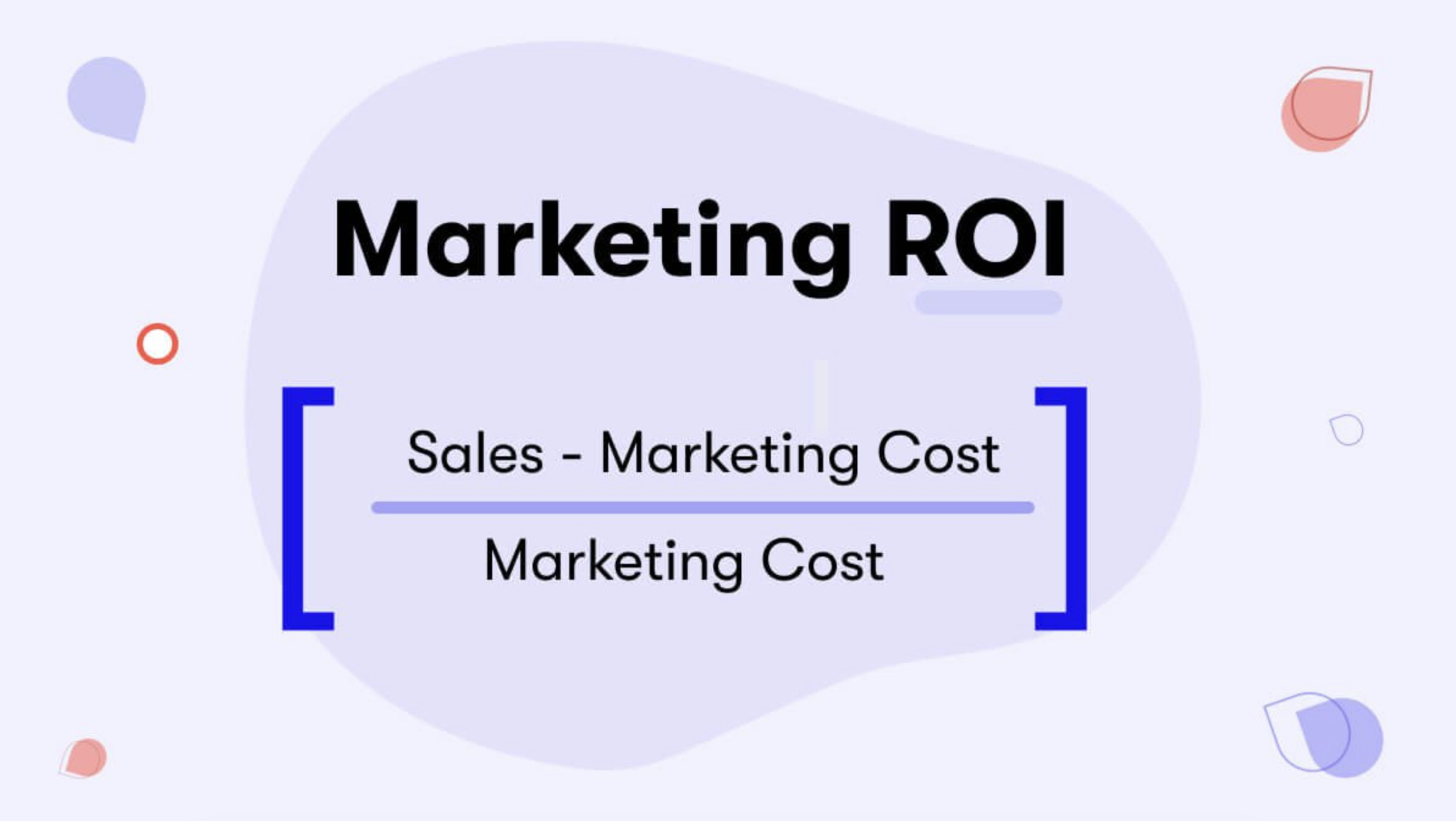 you can measure your marketing ROI by subtracting marketing cost from total sales, and then dividing it by marketing costs