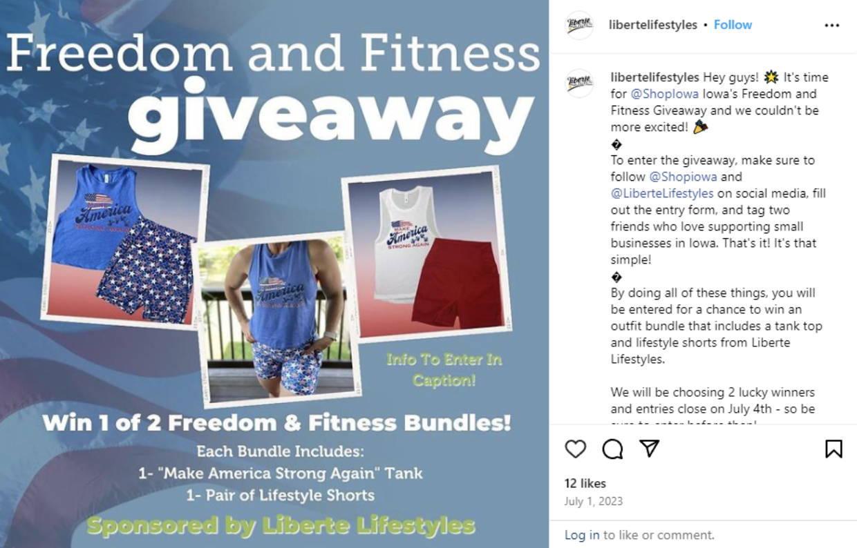 a gym giving away apparel