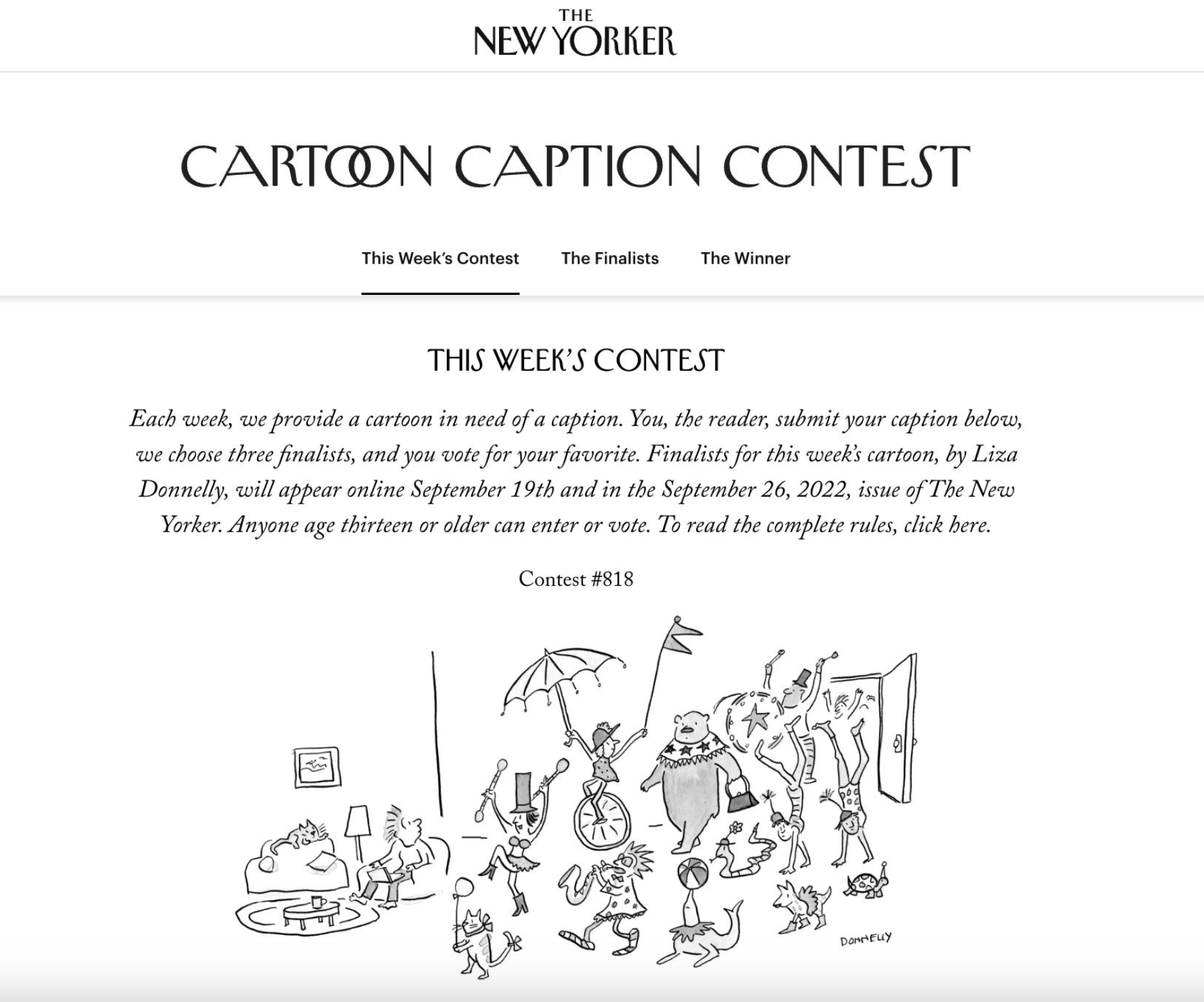 The New Yorker's caption contest