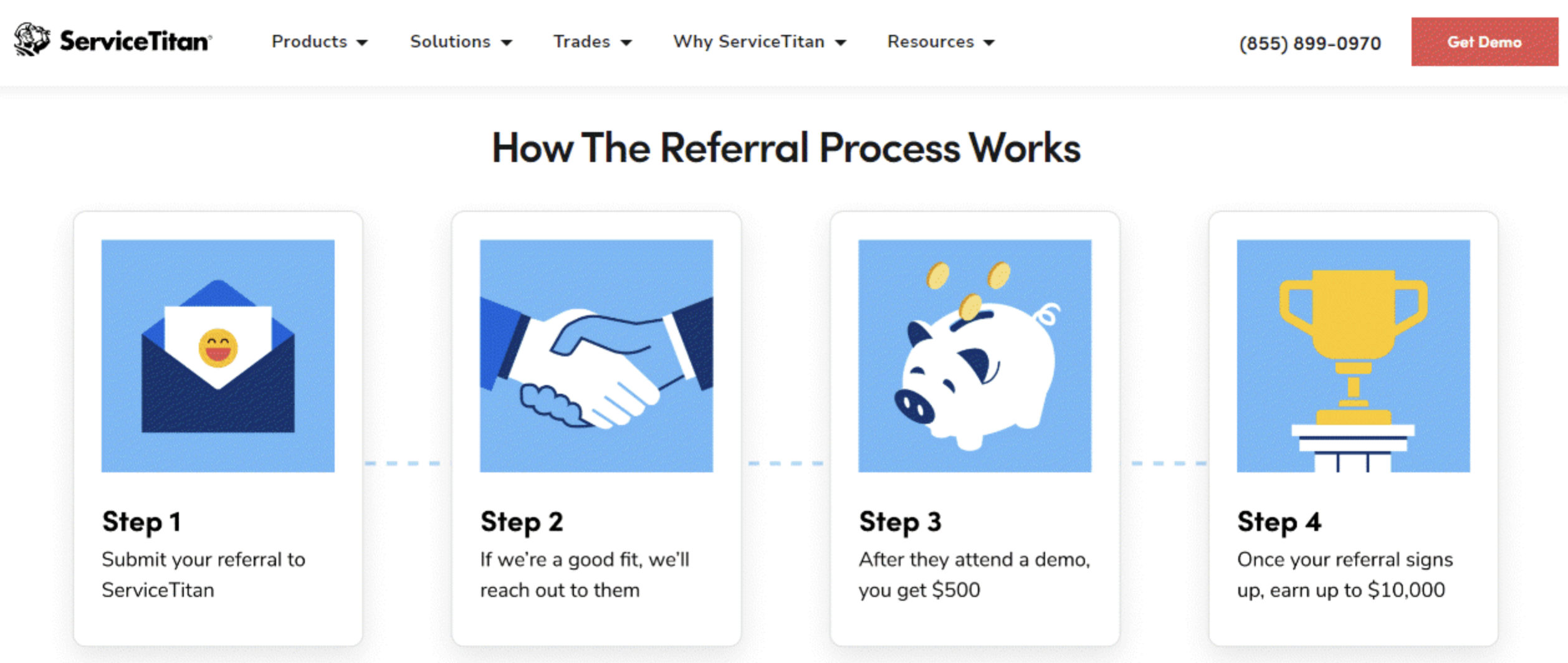 a multi-step referral program