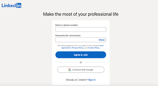 Good UX design from LinkedIn